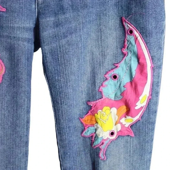 Lady Enyce Medium Wash Size 27 Patches Y2K - Picture 5 of 6